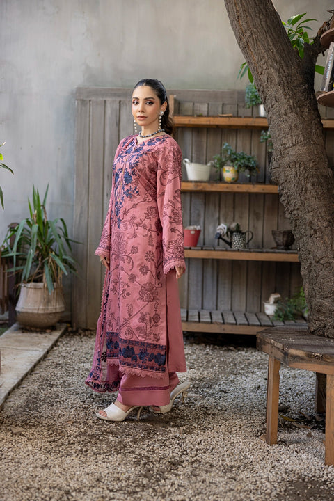 D-2316| 3 Pcs Saffron Embriodered Viscose Collection