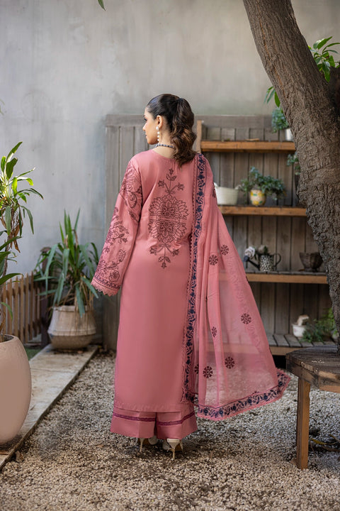 D-2316| 3 Pcs Saffron Embriodered Viscose Collection