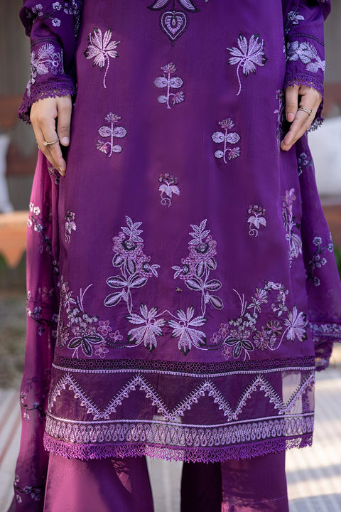 D-2319| 3 Pcs Saffron Embriodered Viscose Collection