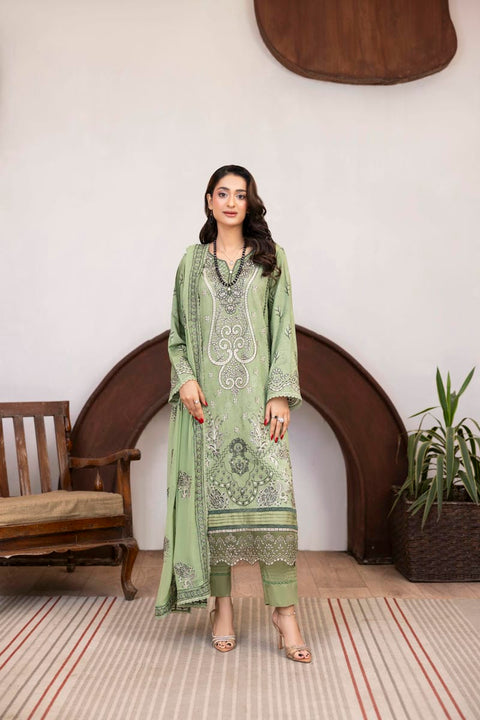 D-2429| 3 Pcs Embriodered Viscose Collection