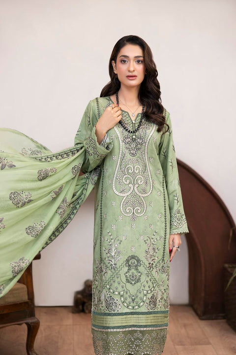 D-2429| 3 Pcs Embriodered Viscose Collection