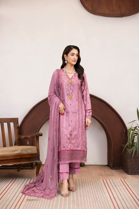 D-2430| 3 Pcs Embriodered Viscose Collection
