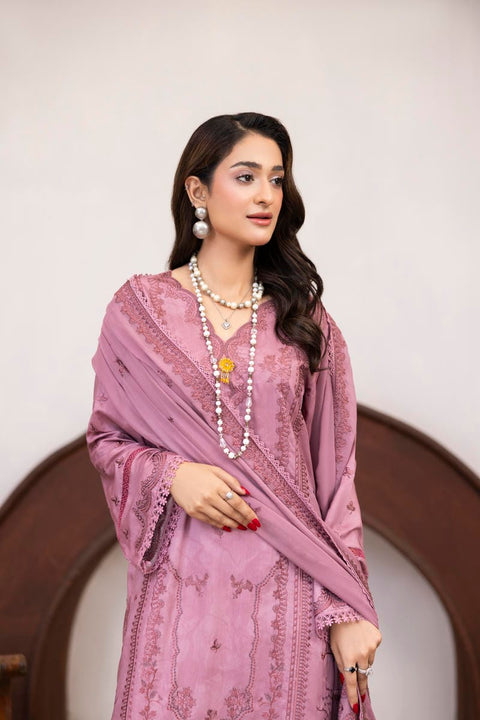 D-2430| 3 Pcs Embriodered Viscose Collection