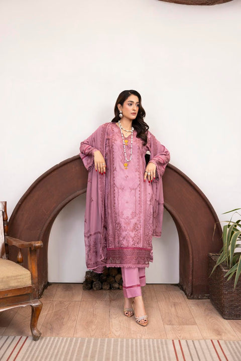 D-2430| 3 Pcs Embriodered Viscose Collection