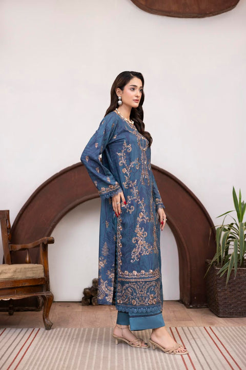 D-2431| 3 Pcs Embriodered Viscose Collection