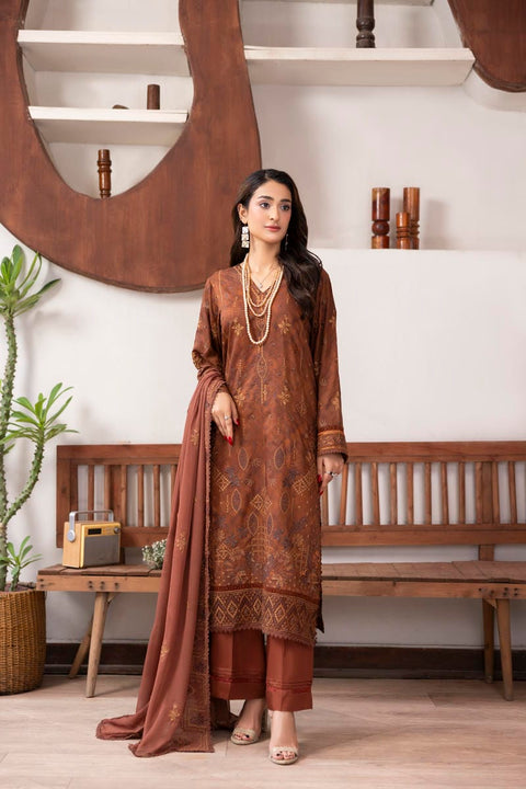 D-2432| 3 Pcs Embriodered Viscose Collection