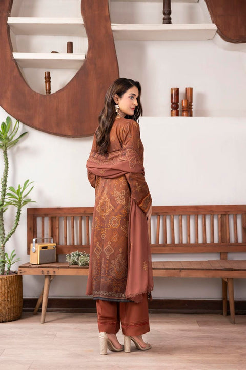D-2432| 3 Pcs Embriodered Viscose Collection