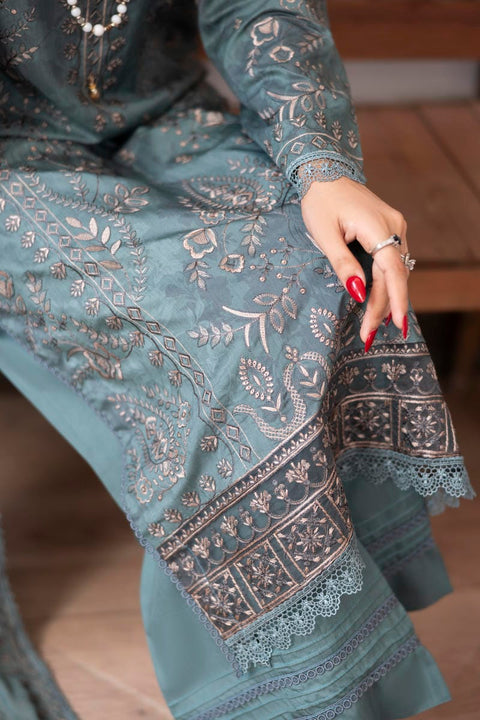 D-2433| 3 Pcs Embriodered Viscose Collection