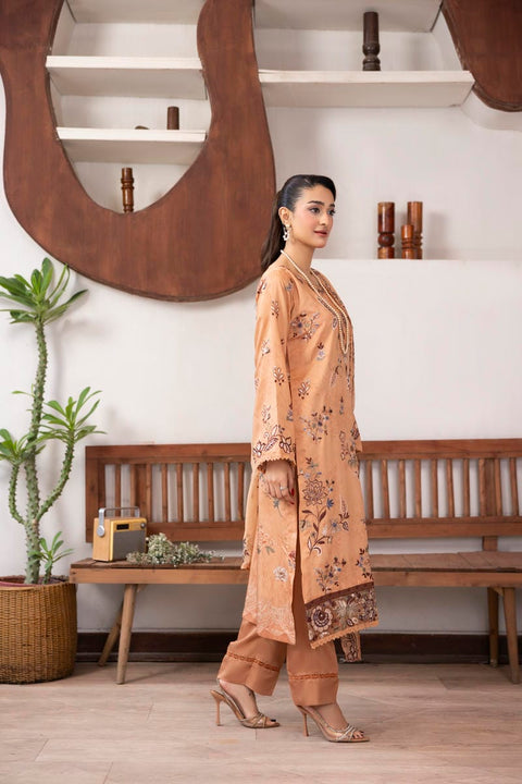 D-2434| 3 Pcs Embriodered Viscose Collection