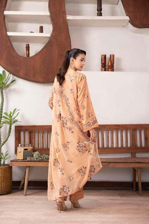 D-2434| 3 Pcs Embriodered Viscose Collection