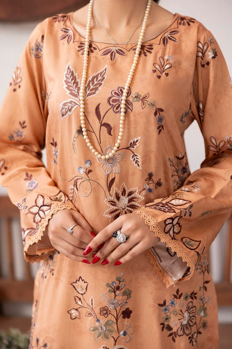 D-2434| 3 Pcs Embriodered Viscose Collection