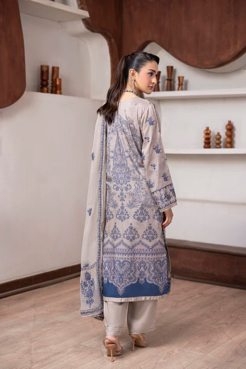 D-2437| 3 Pcs Embriodered Viscose Collection