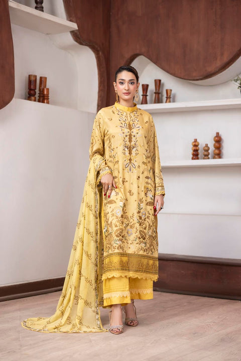 D-2438| 3 Pcs Embriodered Viscose Collection