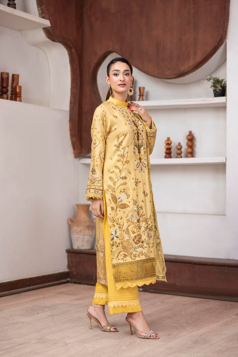 D-2438| 3 Pcs Embriodered Viscose Collection
