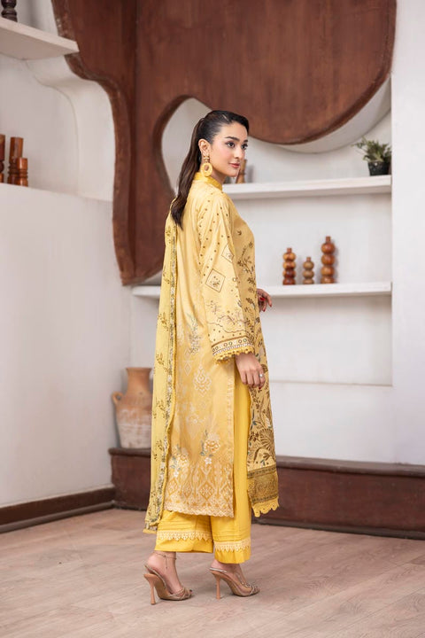 D-2438| 3 Pcs Embriodered Viscose Collection