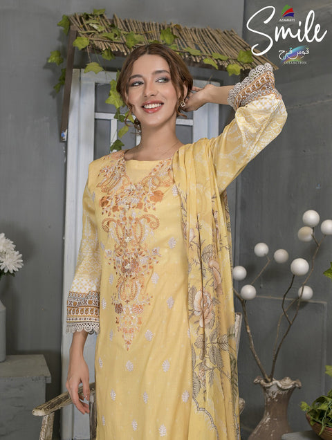 Smile Qos e Qaza Lawn (Unstitched)