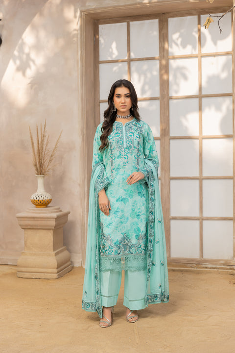 D-2102 |3-Piece  Luxury Lawn Collection.