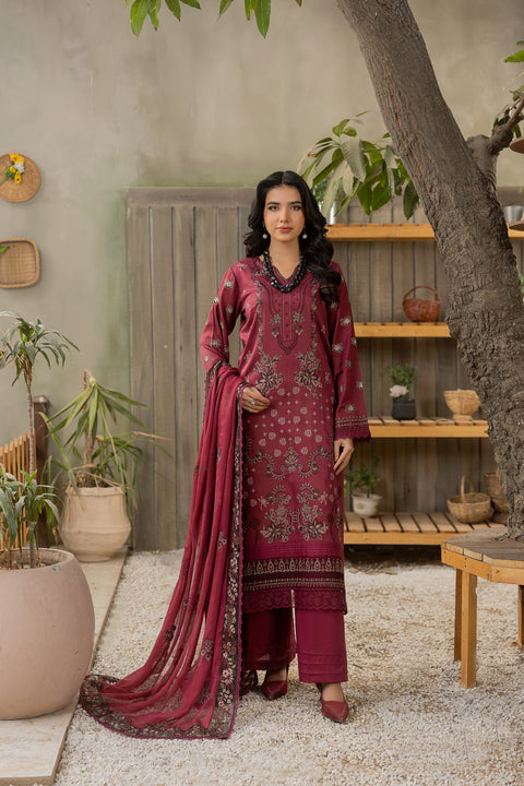 D-2128|3-Piece Embroidered Lawn Collection