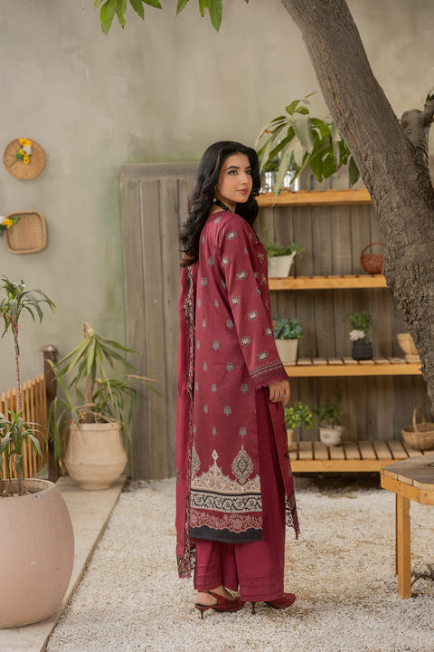 D-2128|3-Piece Embroidered Lawn Collection