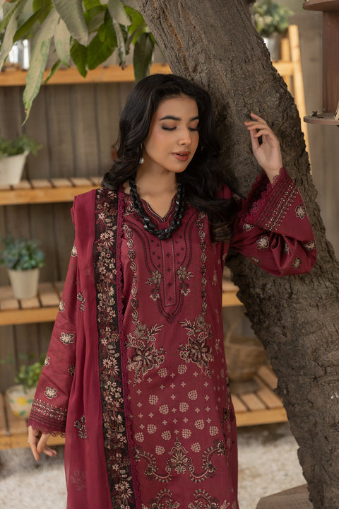 D-2128|3-Piece Embroidered Lawn Collection