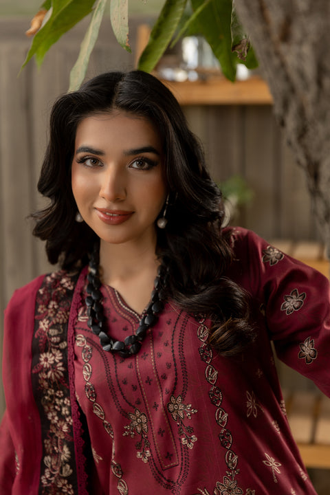 D-2128|3-Piece Embroidered Lawn Collection