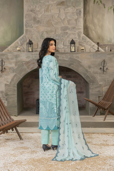 D-2122|3-Piece Embroidered Lawn Collection