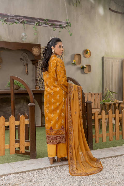 D-2124|3-Piece Embroidered Lawn Collection