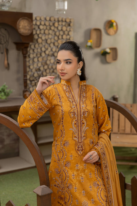 D-2124|3-Piece Embroidered Lawn Collection
