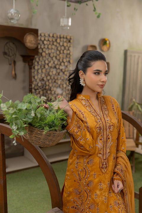 D-2124|3-Piece Embroidered Lawn Collection