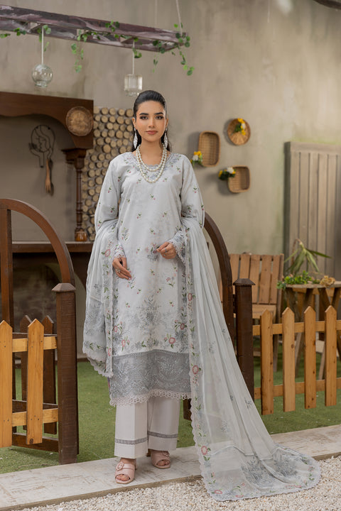D-2125|3-Piece Embroidered Lawn Collection