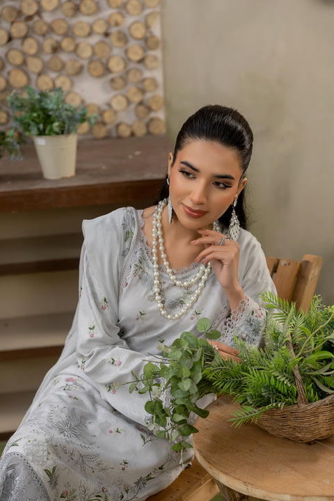 D-2125|3-Piece Embroidered Lawn Collection