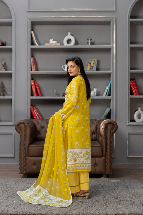 D-2141|3-Piece Embroidered Lawn Collection