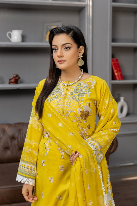 D-2141|3-Piece Embroidered Lawn Collection