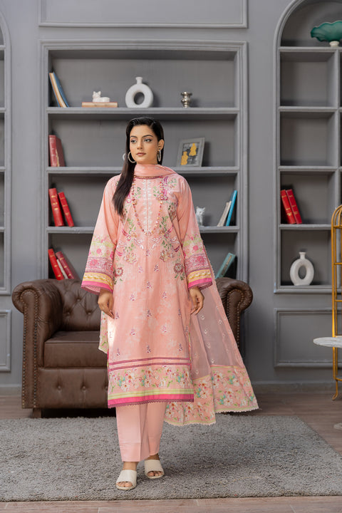 D-2143|3-Piece Embroidered Lawn Collection