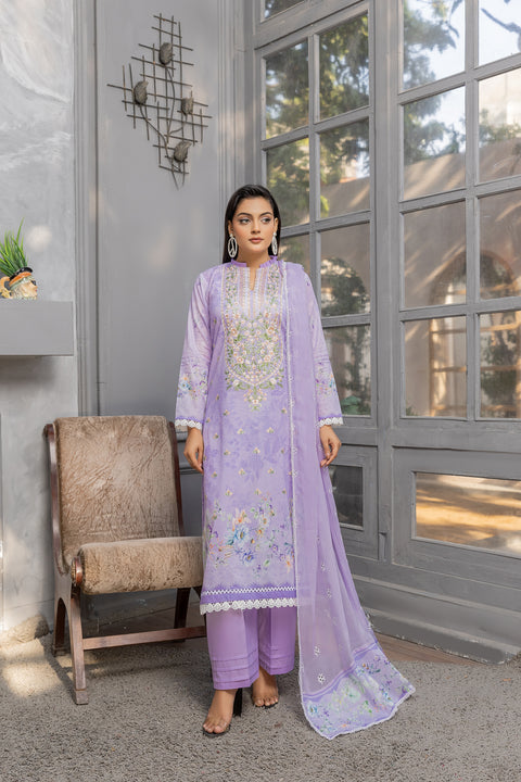 D-2145|3-Piece Embroidered Lawn Collection