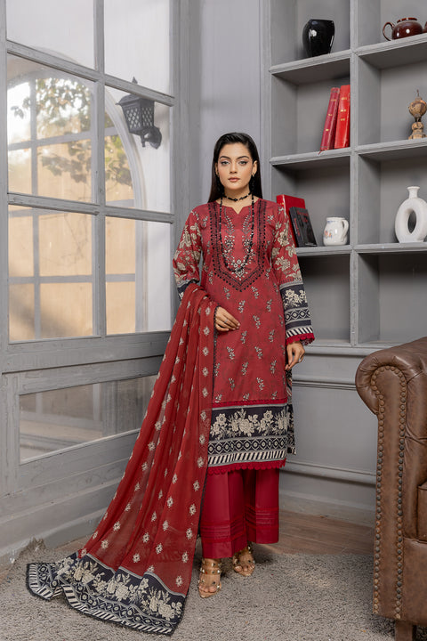 D-2146|3-Piece Embroidered Lawn Collection