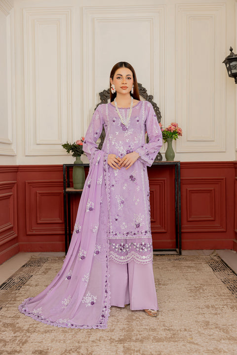 D-2300 | 3 Pcs Embroidered  Lawn Collection