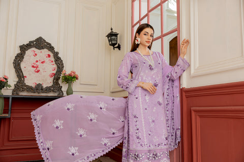 D-2300 | 3 Pcs Embroidered  Lawn Collection