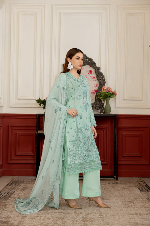 D-2302 | 3 Pcs Embriodered  Lawn Collection