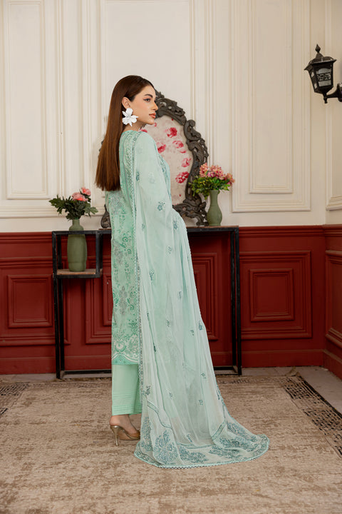 D-2302 | 3 Pcs Embriodered  Lawn Collection