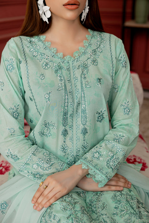 D-2302 | 3 Pcs Embriodered  Lawn Collection