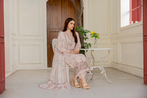 D-2304 | 3 Pcs Embroidered Lawn Collection