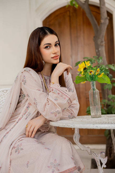 D-2304 | 3 Pcs Embroidered Lawn Collection