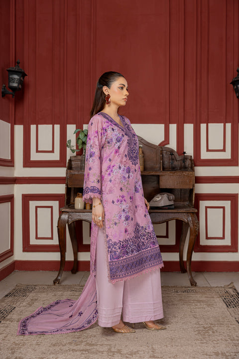D-2306 | 3 Pcs Embroidered lawn Collection