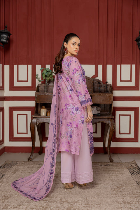 D-2306 | 3 Pcs Embroidered lawn Collection