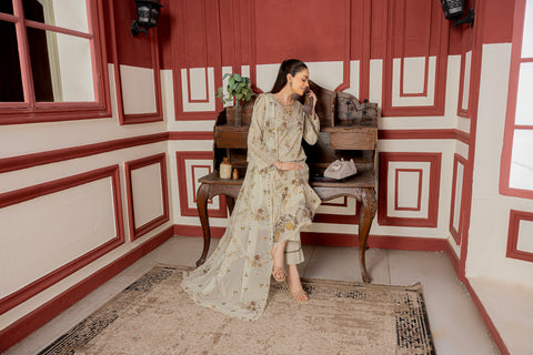 D-2307 | 3 Pcs Embriodered Lawn Collection