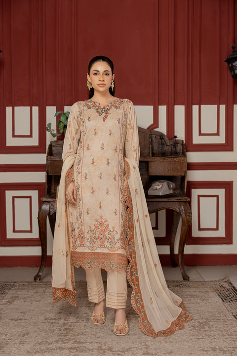D-2308 | 3 Pcs Embroidered Lawn Collection