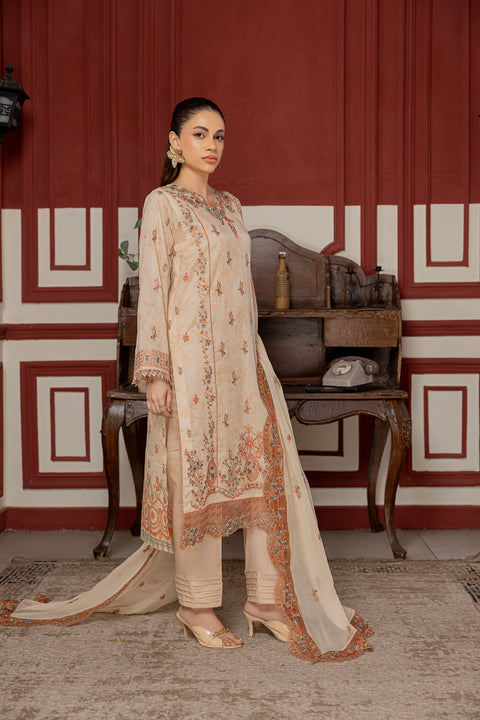 D-2308 | 3 Pcs Embroidered Lawn Collection