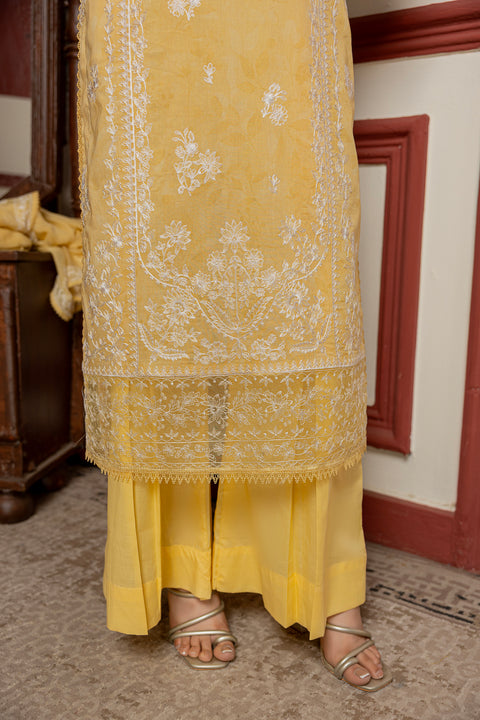D-2310 | 3 Pcs Embriodered Lawn Collection