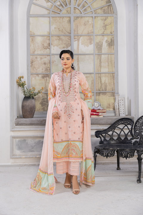 D-2151|3-Piece Embroidered Lawn Collection